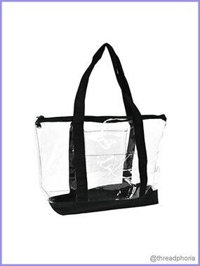Clear PVC Tote Shoulder Bag Work Shopping Security Handbag